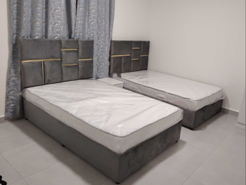 Beds - Single  - Gray  - Mattress Included