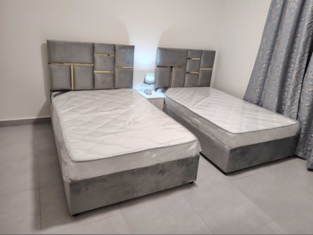 Beds - Single  - Gray  - Mattress Included