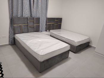 Beds - Single  - Gray  - Mattress Included