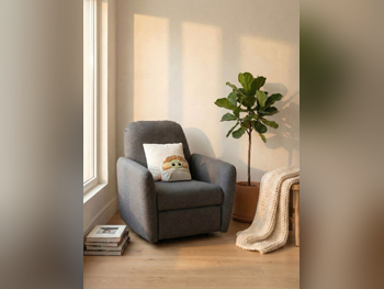 الأرائك والكنب والكراسي ايكيا  - قماش  - اللون الرمادي