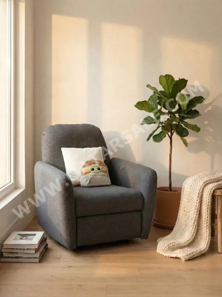 الأرائك والكنب والكراسي ايكيا  - قماش  - اللون الرمادي