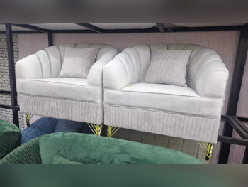 الأرائك والكنب والكراسي لايف ستايل  كرسي  - قماش  - اللون البيج