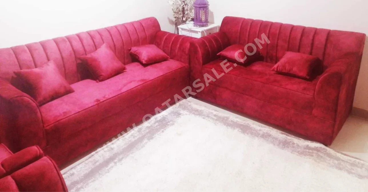 Sofas, Couches & Chairs Lifestyle  Sofa Set  - Fabric  - Red