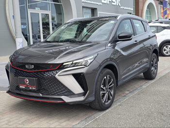 Geely  Coolray  2024  Automatic  57,438 Km  4 Cylinder  Front Wheel Drive (FWD)  SUV  Black and Gray  With Warranty