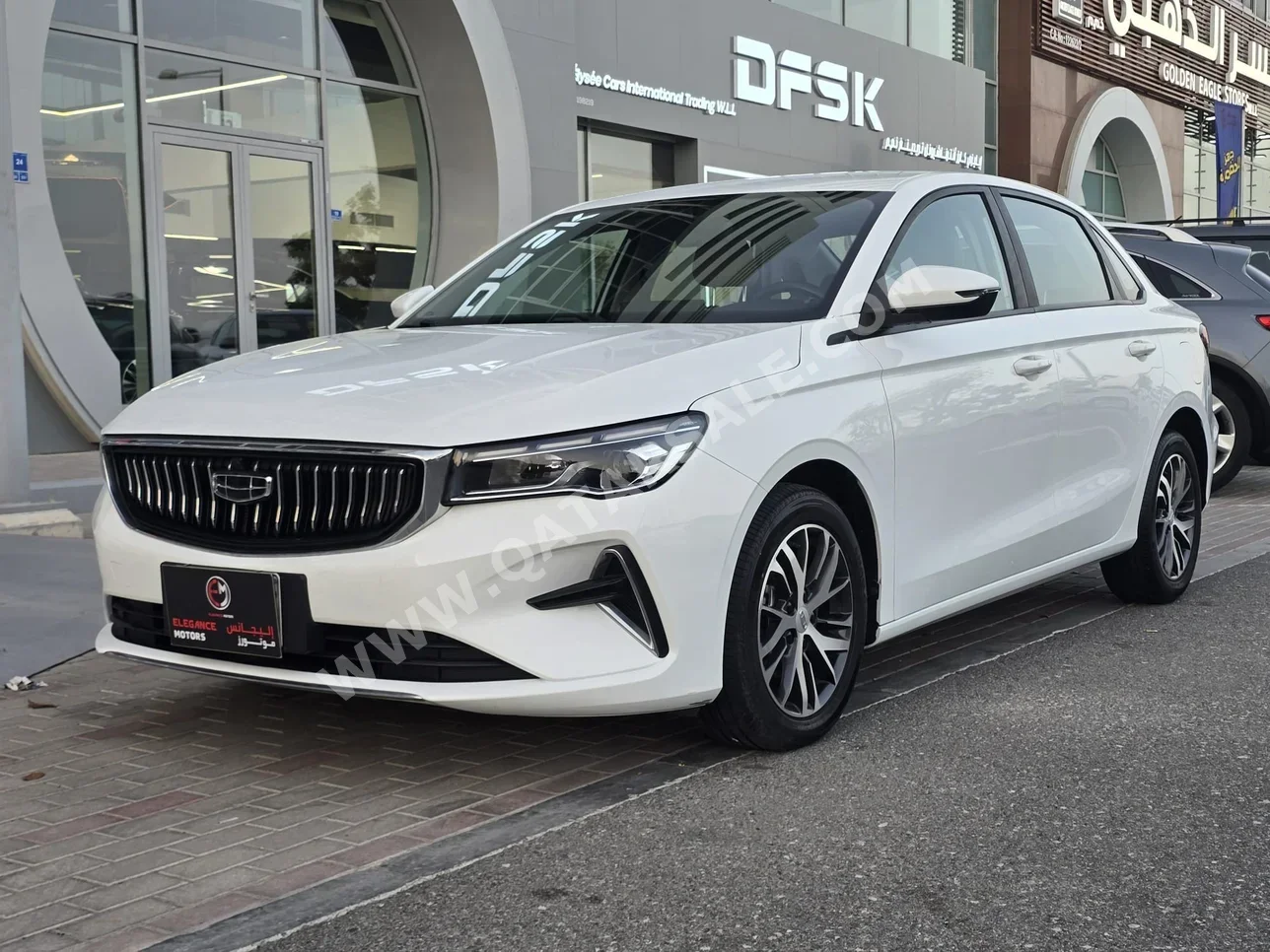 Geely  Emgrand  2024  Automatic  53,000 Km  4 Cylinder  Front Wheel Drive (FWD)  Sedan  White  With Warranty