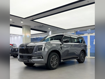 نيسان  باترول  بلاتنيوم  2025  اوتوماتيك  2,000 كم  6 سلندر  دفع رباعي  اس يو في  رمادي  تحت الضمان