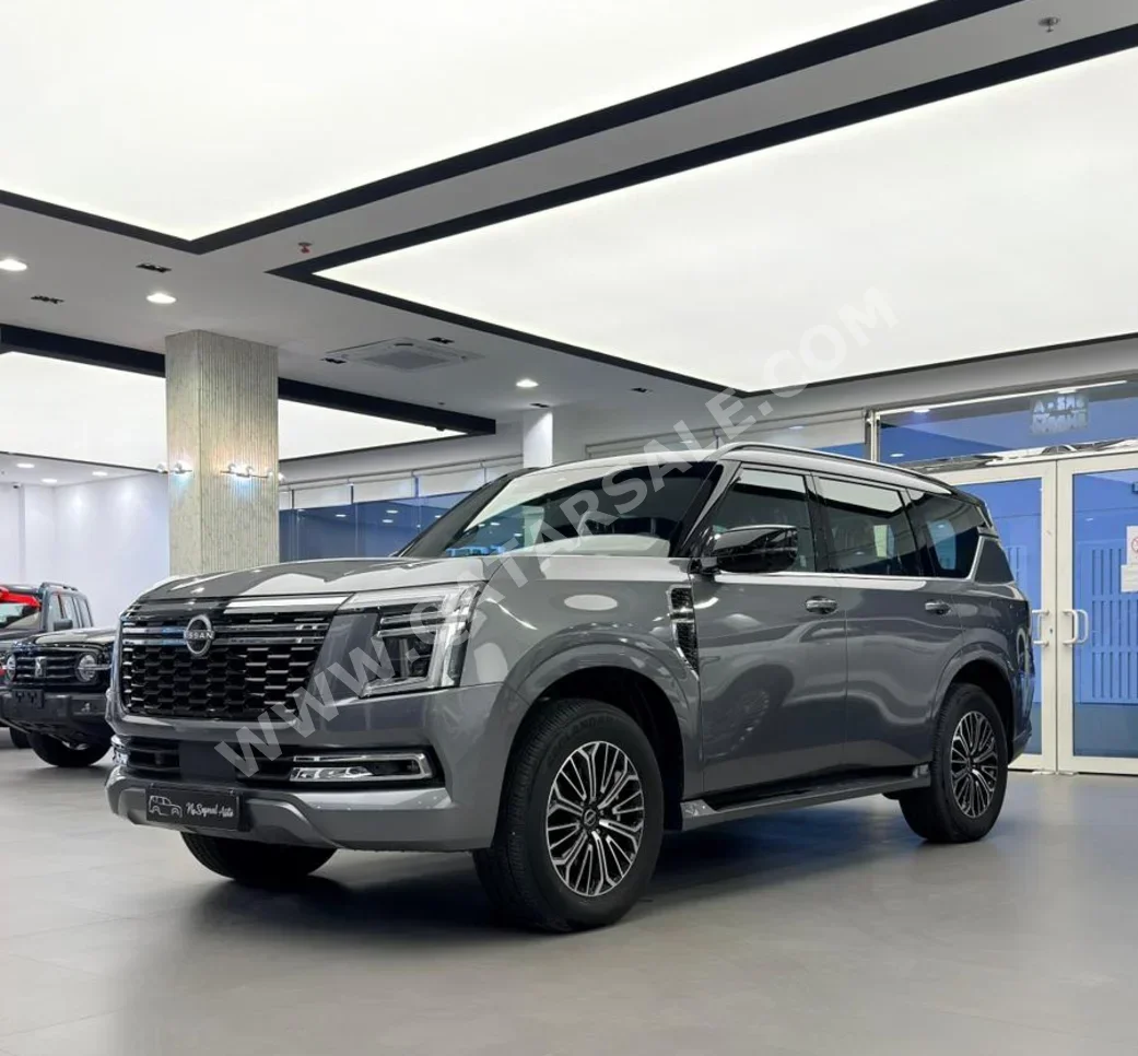 نيسان  باترول  بلاتنيوم  2025  اوتوماتيك  2,000 كم  6 سلندر  دفع رباعي  اس يو في  رمادي  تحت الضمان