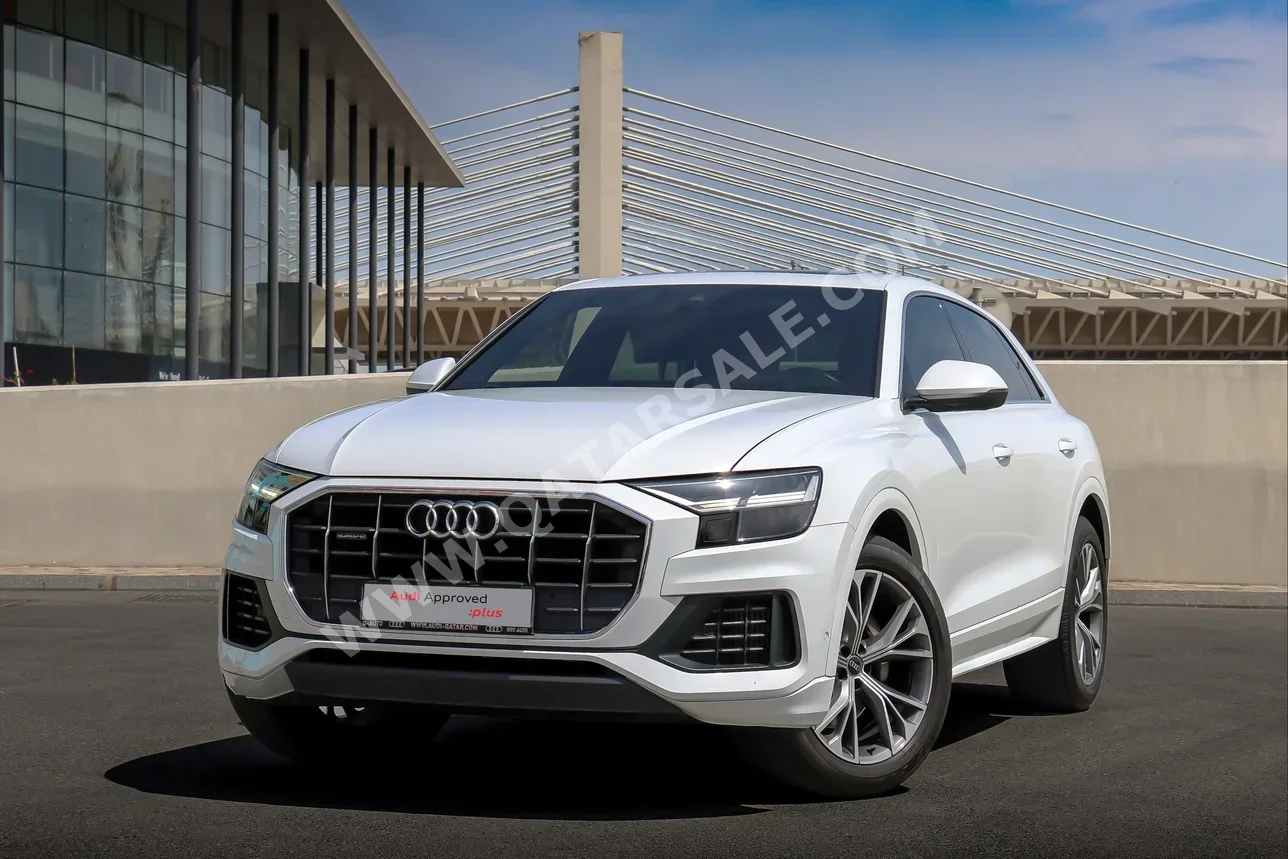 Audi Q8 TFSI Quattro 2021 Automatic 73,000 Km 6 Cylinder All Wheel Drive (AWD) SUV White With Warranty