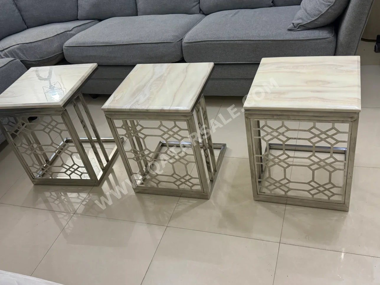 الطاولات والخزائن الجانبية منضدة القهوة  - رخام