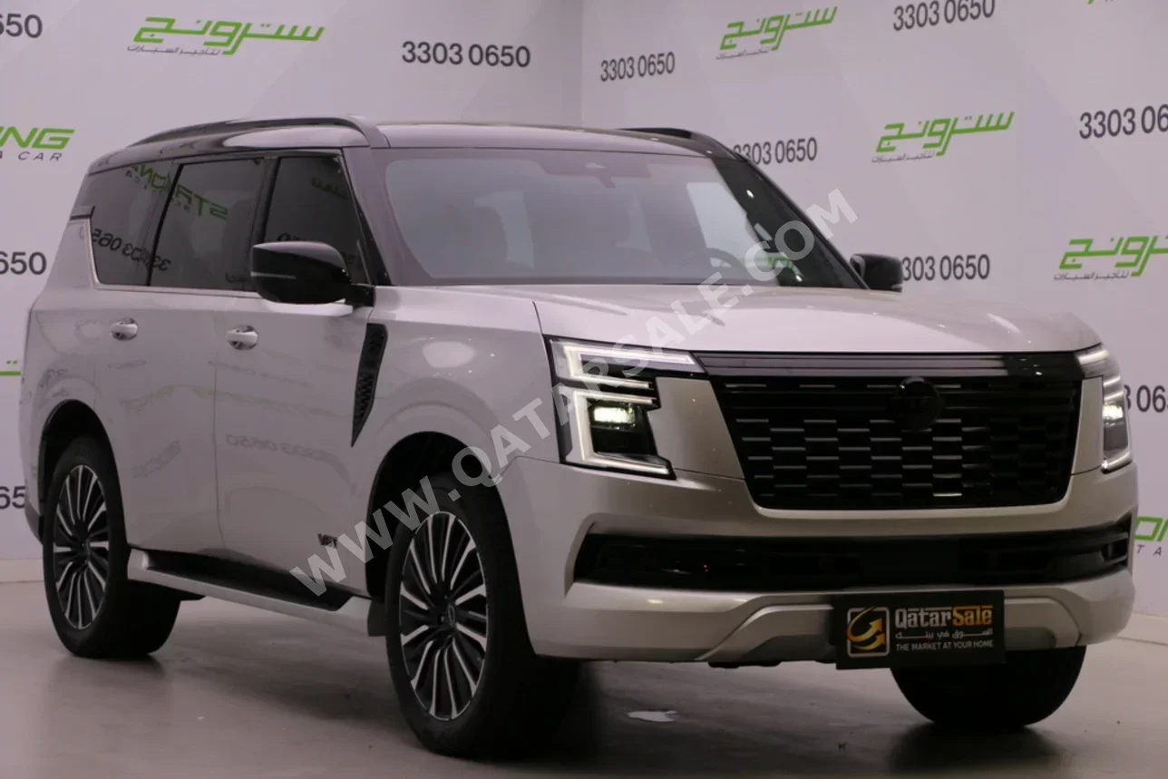 نيسان  باترول  بلاتينيوم تيربو  2025  اوتوماتيك  35,000 كم  6 سلندر  دفع رباعي  اس يو في  رمادي  تحت الضمان