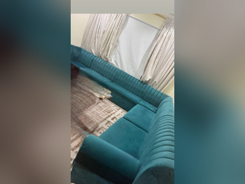 Sofas, Couches & Chairs Corner Sofas  - Fabric  - Turquoise  and Side Tables