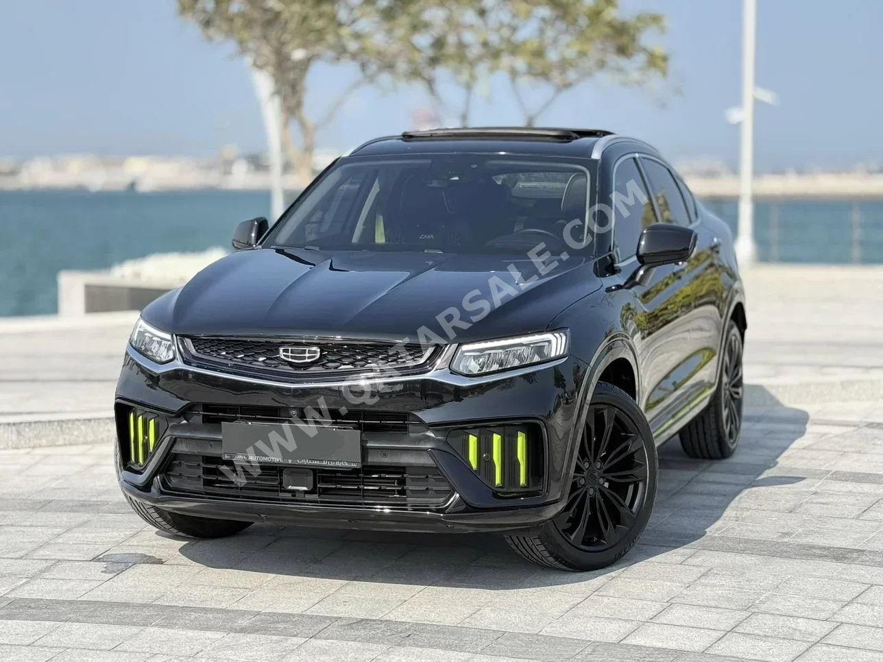 جيلي توجيلا جي اف + 2023 اوتوماتيك 79,000 كم 4 سلندر سحب امامي اس يو في أسود تحت الضمان