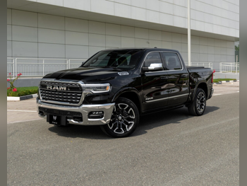 دودج  رام  لميتد  2025  اوتوماتيك  0 كم  8 سلندر  دفع رباعي  بيكب  أسود  تحت الضمان