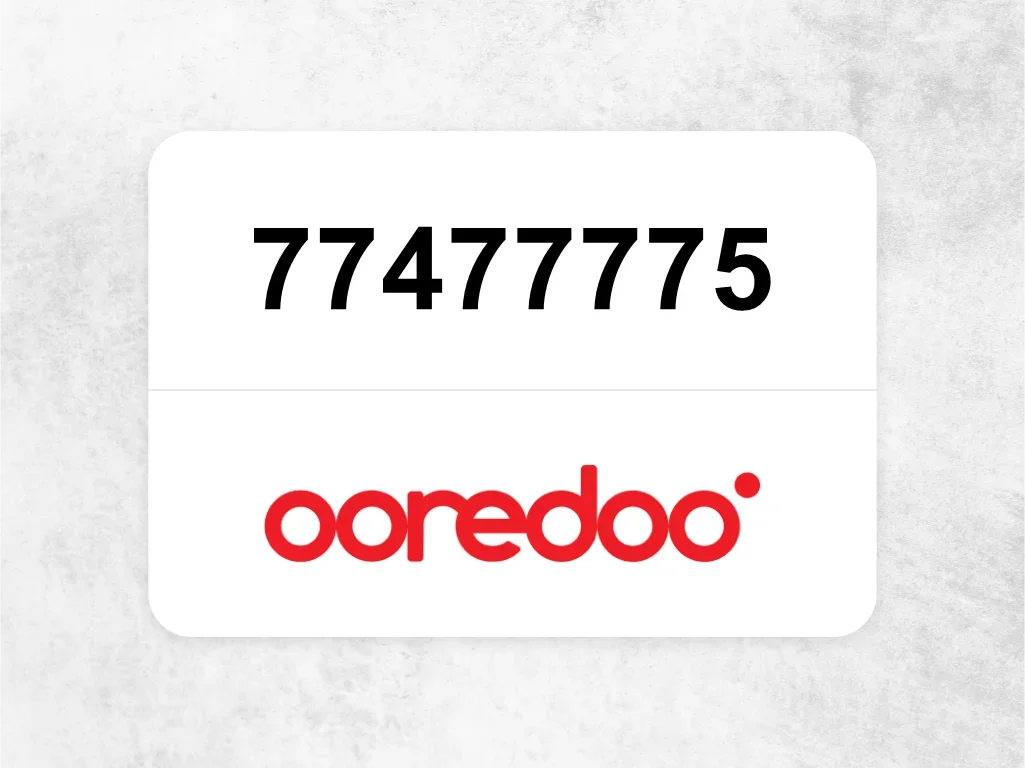 Ooredoo Mobile Phone  77477775