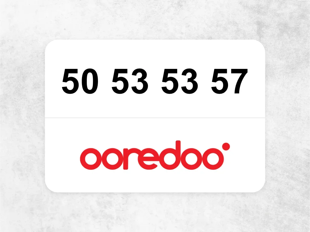 Ooredoo Mobile Phone  50 53 53 57