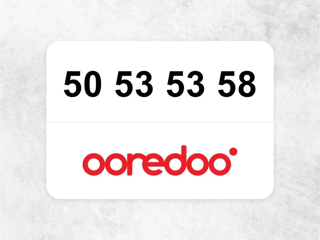 Ooredoo Mobile Phone  50 53 53 58