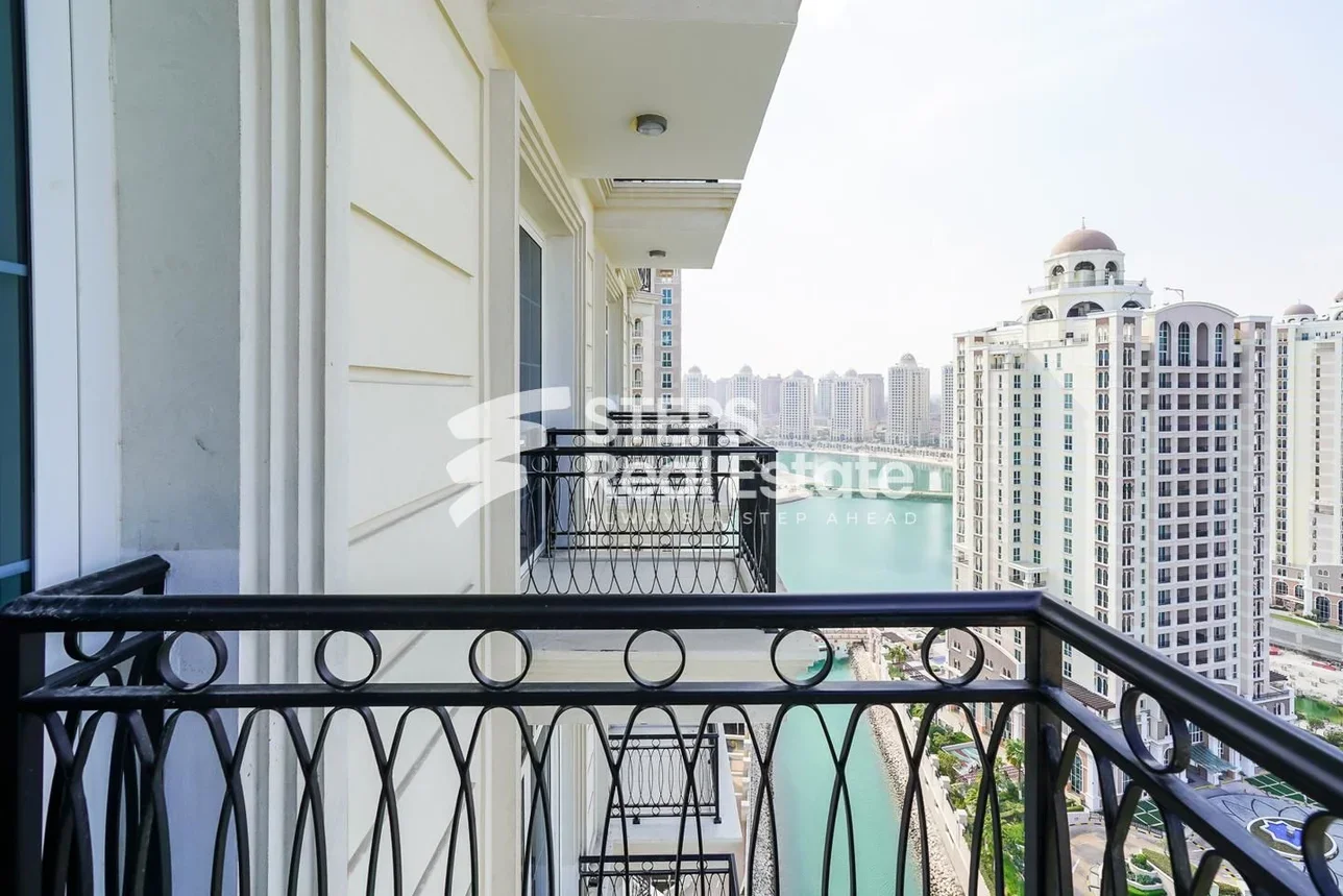 1 غرف نوم شقة للايجار في الدوحة - اللؤلؤة نصف مفروشة