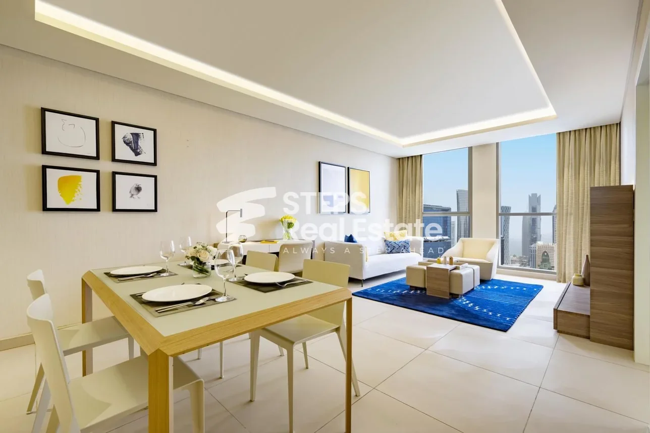 1 غرف نوم  شقة  للايجار  في الدوحة -  الخليج الغربي  مفروشة بالكامل