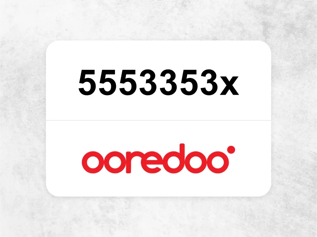 Ooredoo Mobile Phone  ‏5553353x