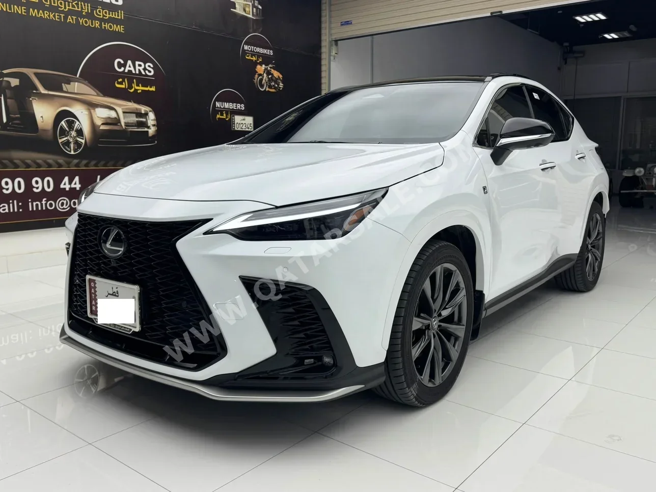 لكزس ان اكس 350 اف سبورت 2024 اوتوماتيك 3,500 كم 4 سلندر دفع كلي مستمر اس يو في أبيض تحت الضمان
