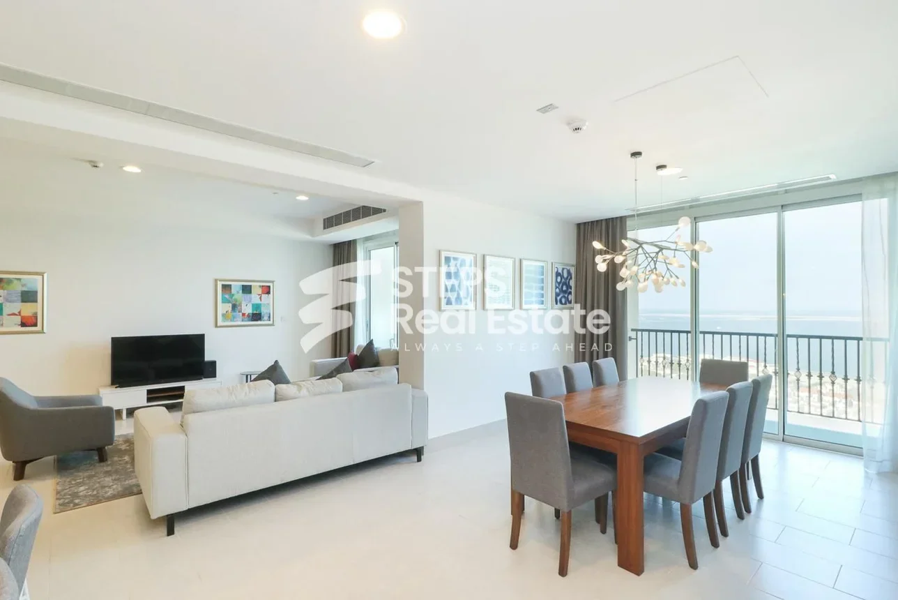 3 غرف نوم شقة فوق سطح للايجار في الدوحة - اللؤلؤة مفروشة بالكامل