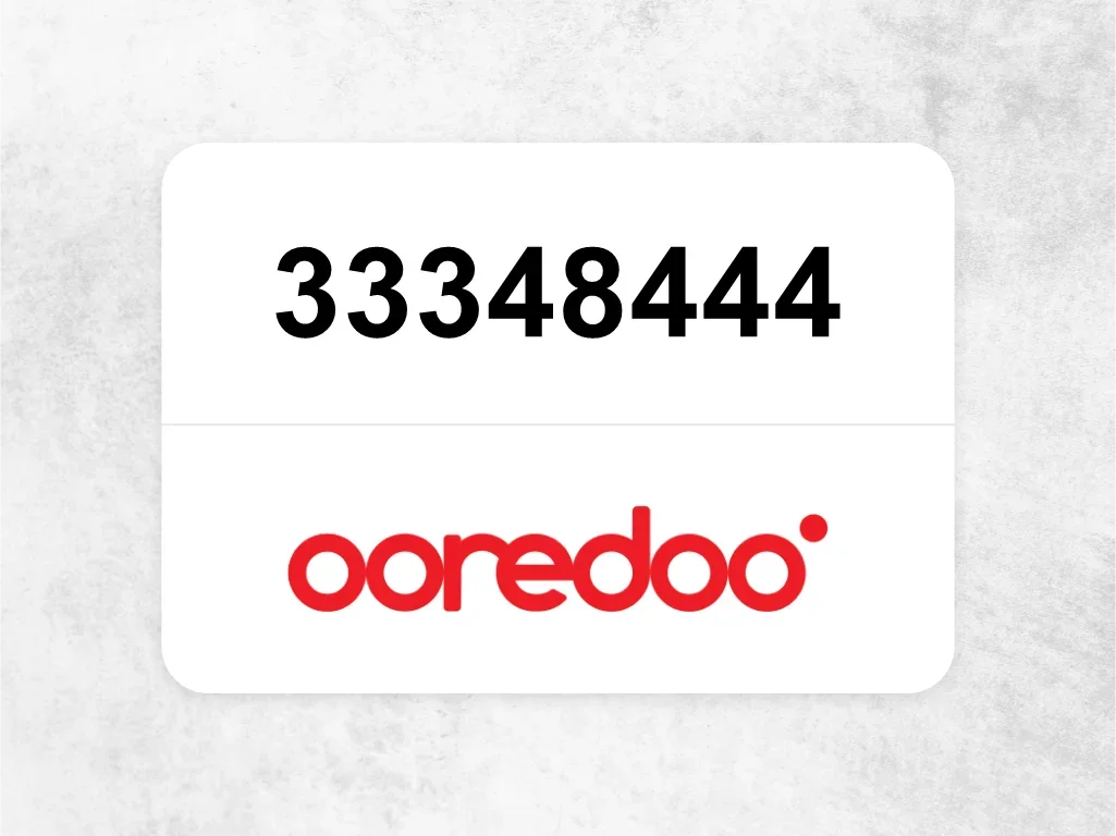 Ooredoo Mobile Phone  33348444