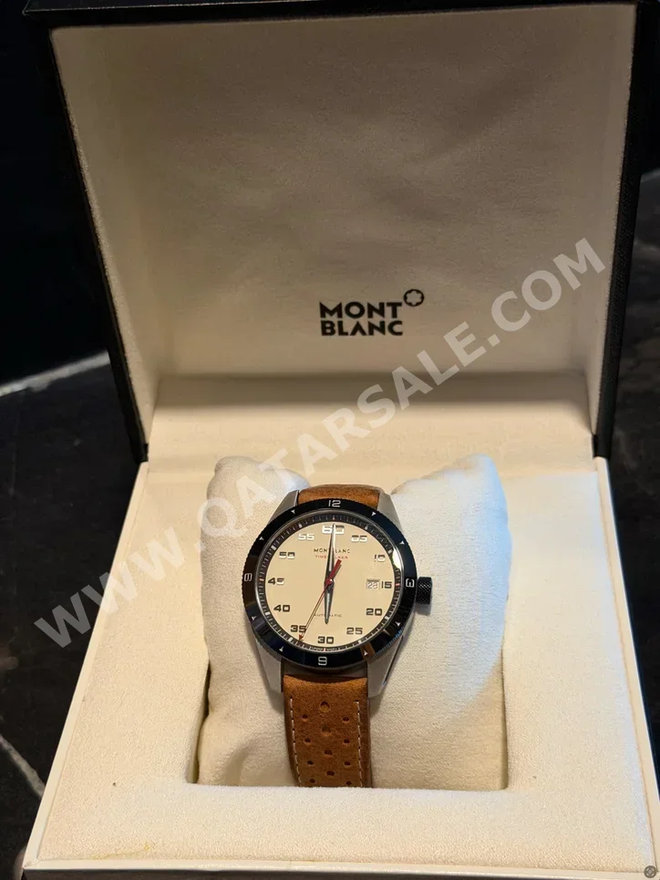 ساعات - مون بلانك  - متعدد ميكانيكية/ رقمية  - اللون البيج  - ساعات رجالي
