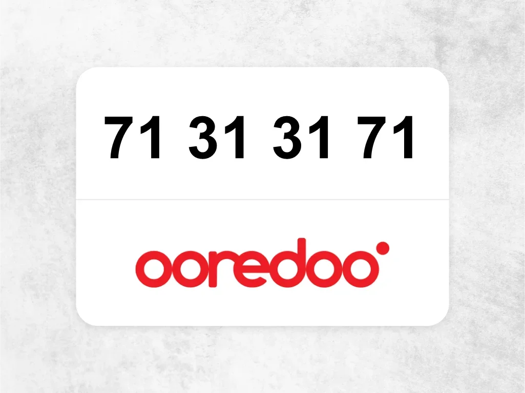 Ooredoo Mobile Phone  71 31 31 71