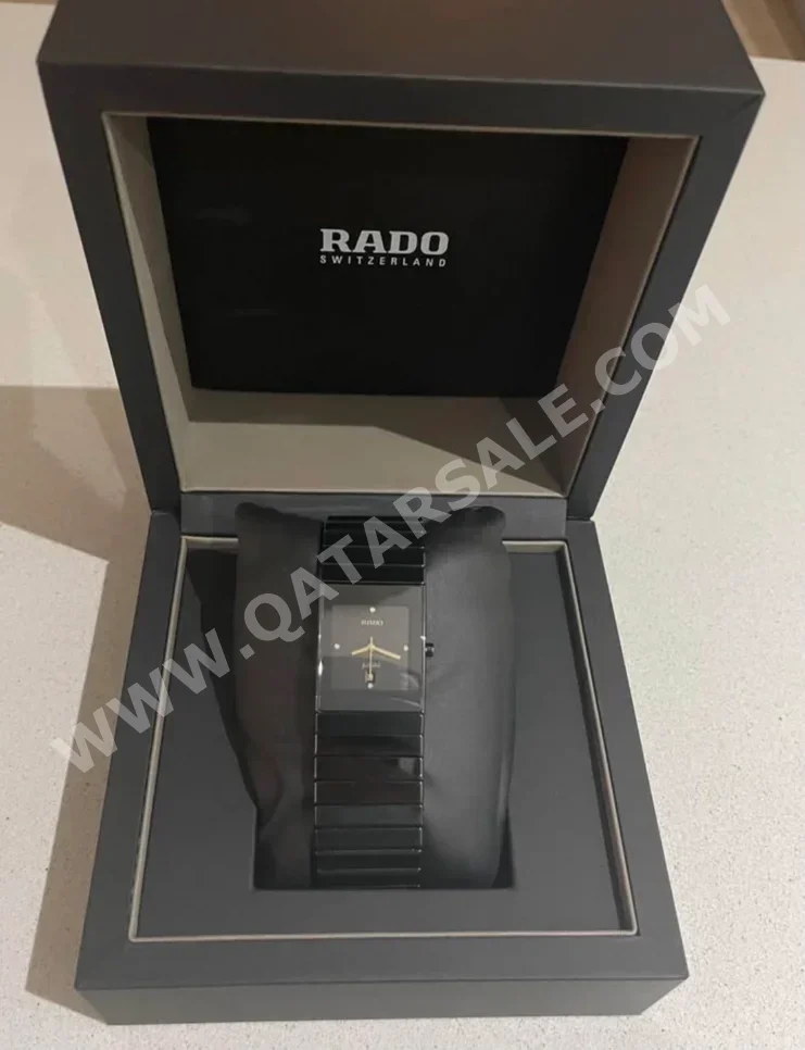 ساعات - رادو  - ساعات ميكانيكية  - أسود  - ساعات رجالي