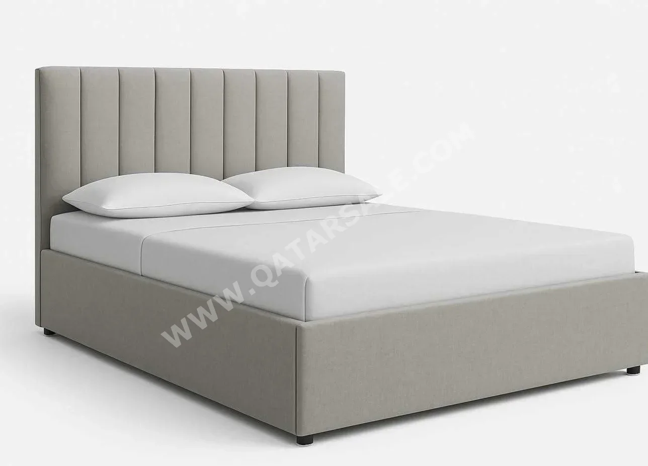 Beds - King - Gray - Mattress Included