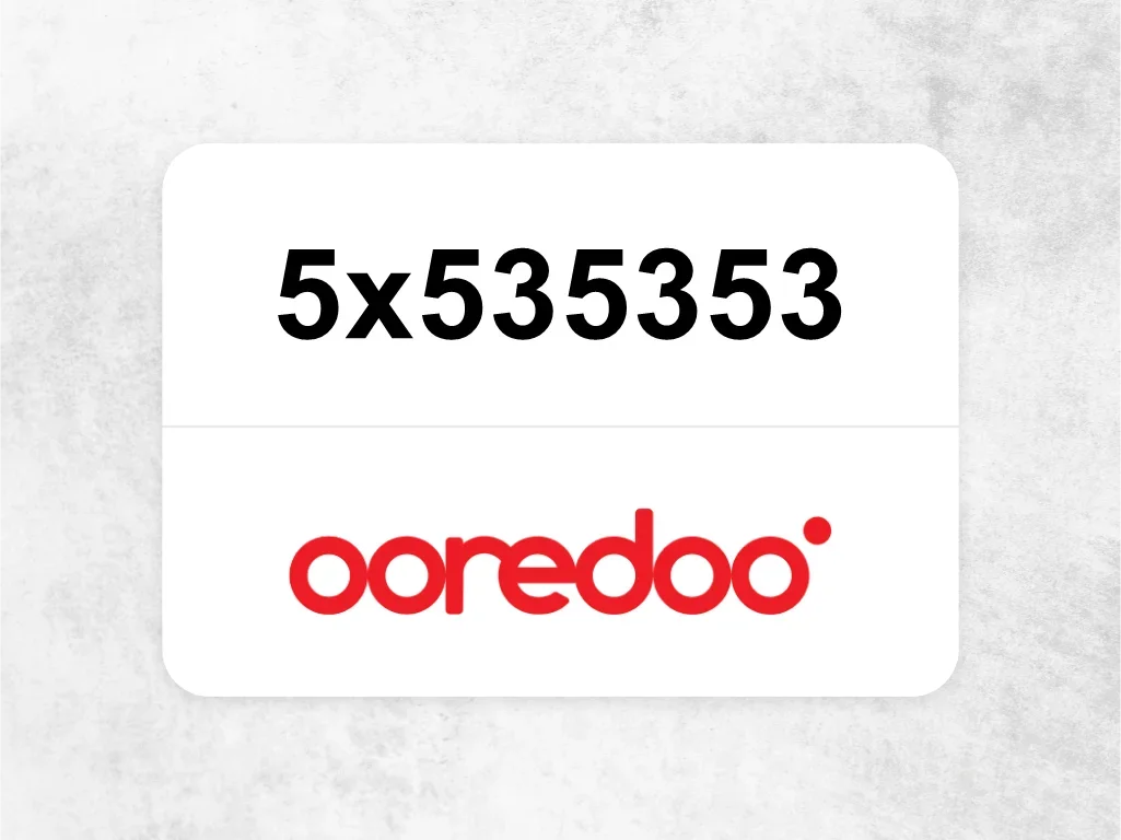 Ooredoo Mobile Phone  5x535353