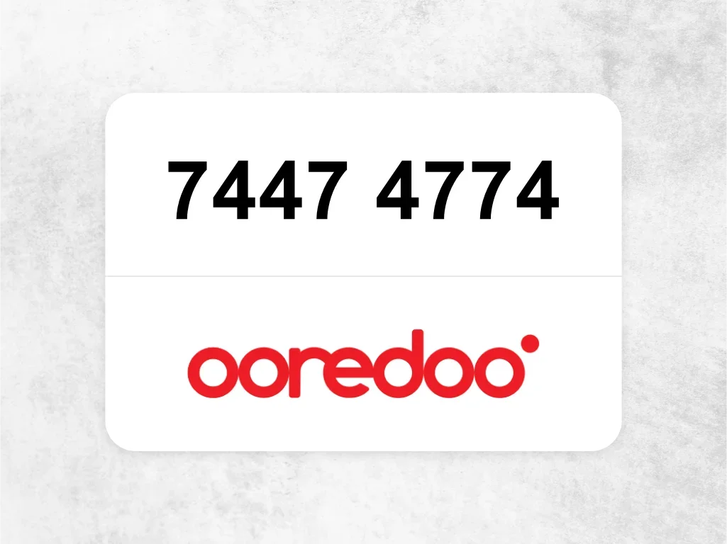 Ooredoo Mobile Phone  7447 4774