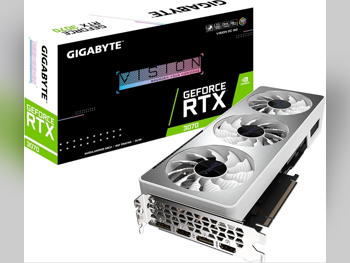 جيجابايت ان فيديا جي فورس ار تي اكس 3070 \ غير متاح مداخل دي في اي \ 2 مداخل اتش دي ام اي جي دي دي ار 6 \ 8 جيجابايت