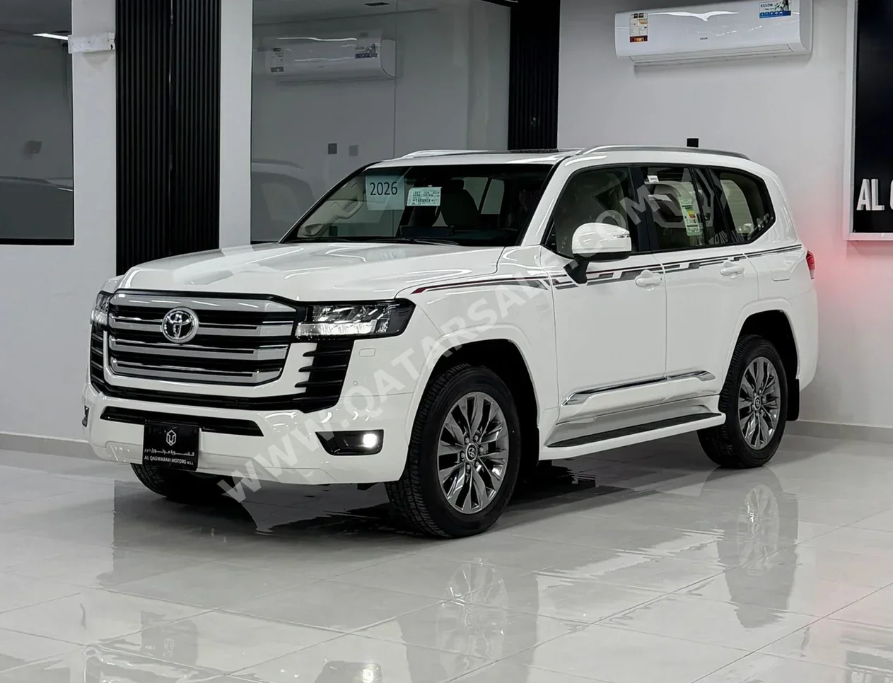 تويوتا  لاند كروزر  جي اكس ار توين توربو  2026  اوتوماتيك  0 كم  6 سلندر  دفع رباعي  اس يو في  أبيض  تحت الضمان