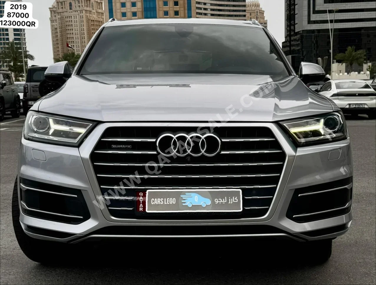 Audi  Q7  35 TFSI Quattro  2019  Automatic  87,000 Km  6 Cylinder  Four Wheel Drive (4WD)  SUV  Silver