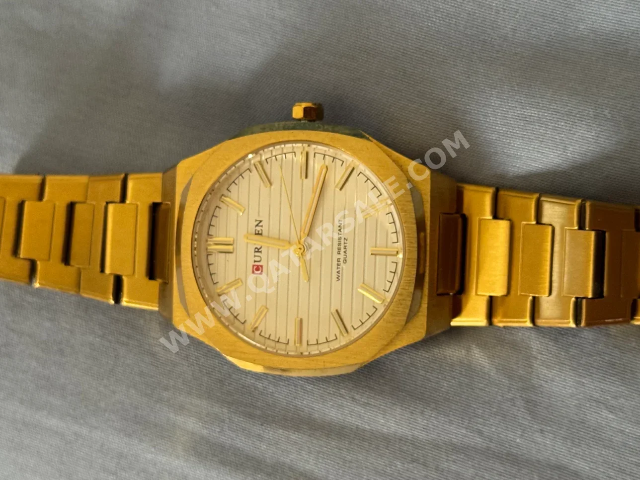 ساعات - ساعات الكوارتز  - الأصفر  - ساعات رجالي