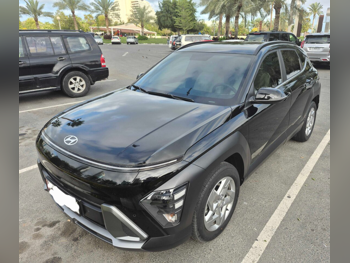 Hyundai  Kona  2024  Automatic  25,700 Km  4 Cylinder  Front Wheel Drive (FWD)  SUV  Black  With Warranty