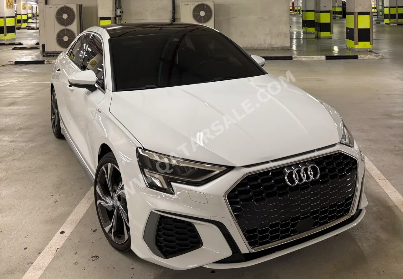 Audi  A3  35 TFSI  2022  Automatic  42,000 Km  4 Cylinder  All Wheel Drive (AWD)  Sedan  White and Black  With Warranty