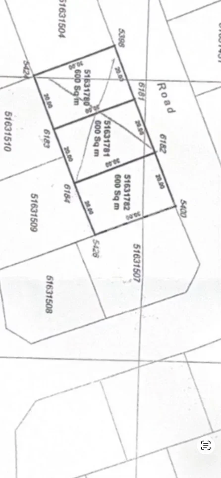 اراضي للبيع  في الريان  - ازغوى  -المساحة 600 متر مربع