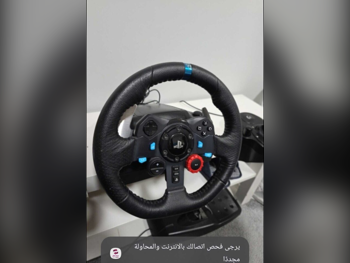 ملحقات اجهزة العاب الفيديو عجلة القيادة مع مغير السرع  - سوني  - بلاي ستيشن 4  - أسود