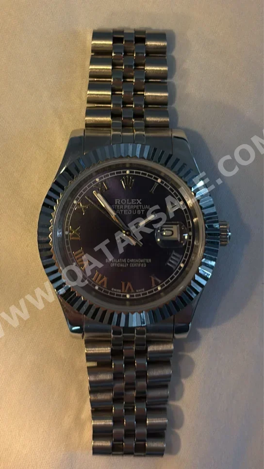 ساعات - رولكس  - ساعات ميكانيكية  - فضة  - ساعات رجالي