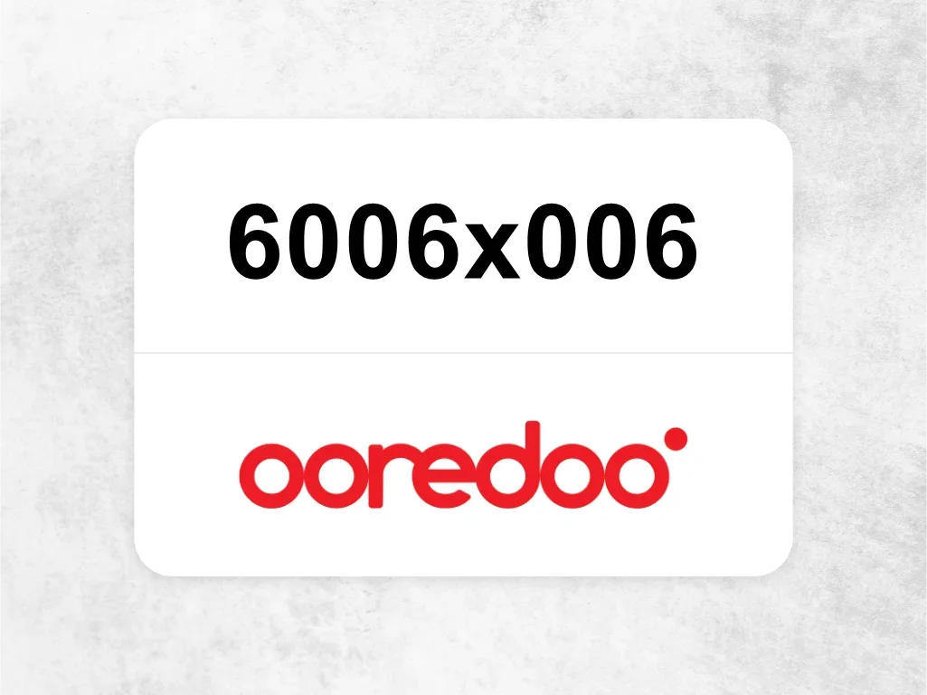 Ooredoo Mobile Phone  ‏6006x006