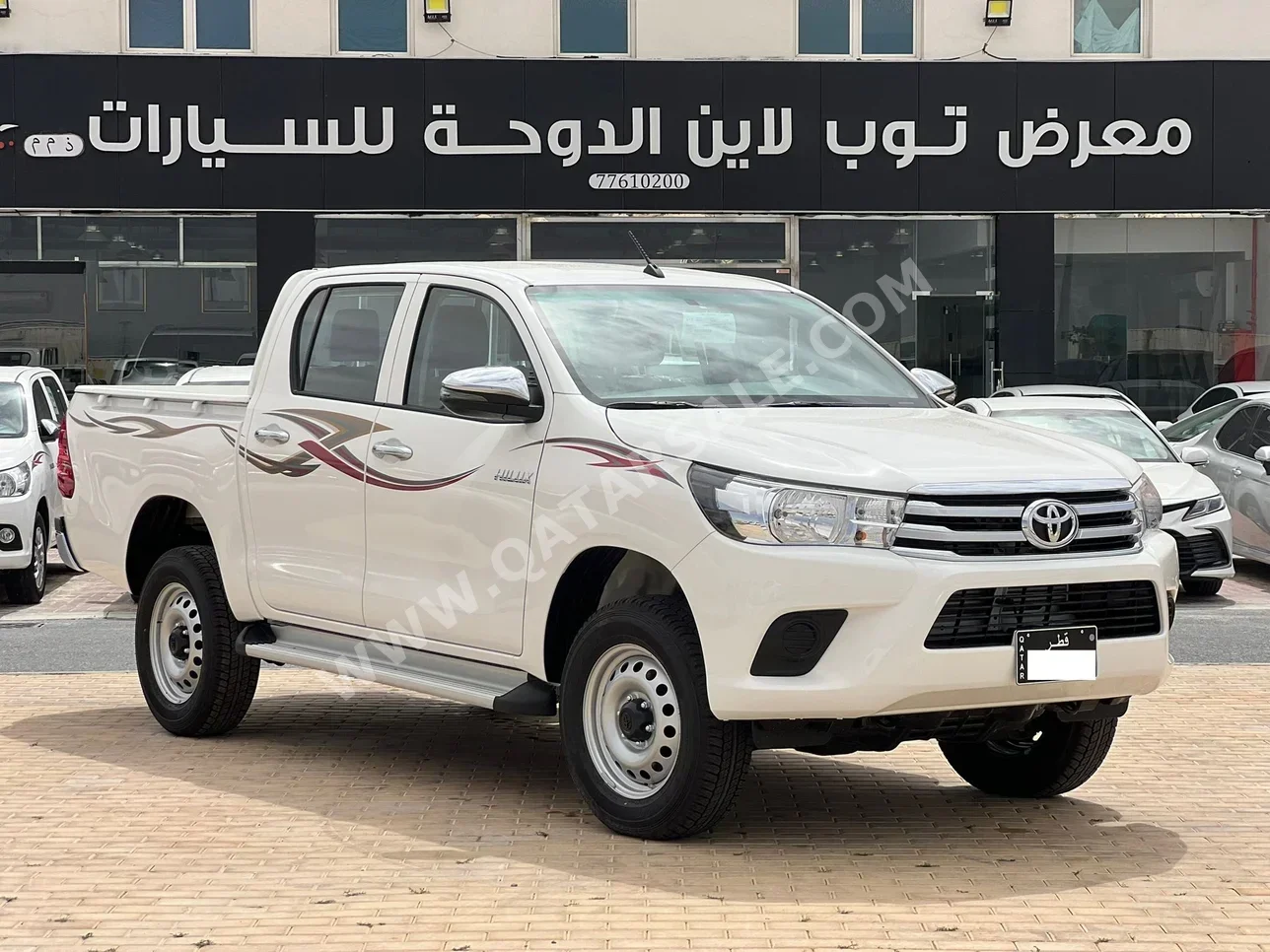 تويوتا هاي لوكس 2026 اوتوماتيك 0 كم 4 سلندر دفع رباعي بيكب أبيض تحت الضمان
