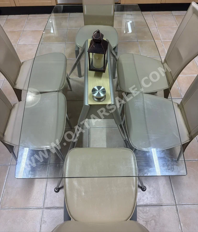 Dining Table with Chairs - Beige