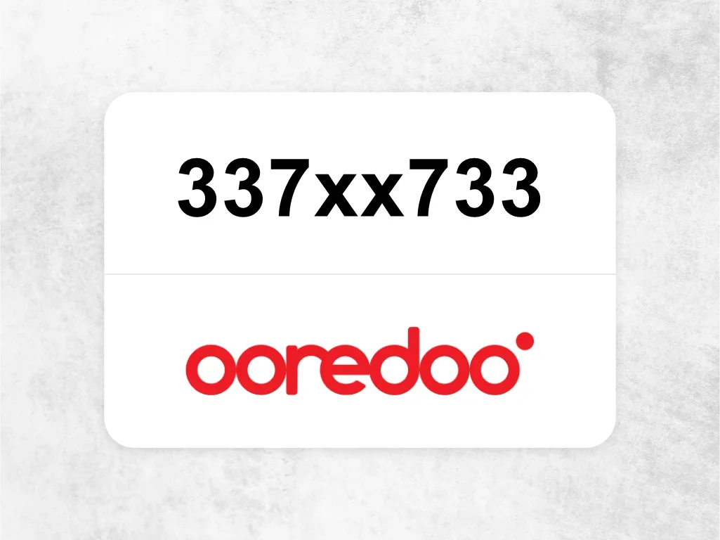 Ooredoo Mobile Phone  ‏337xx733