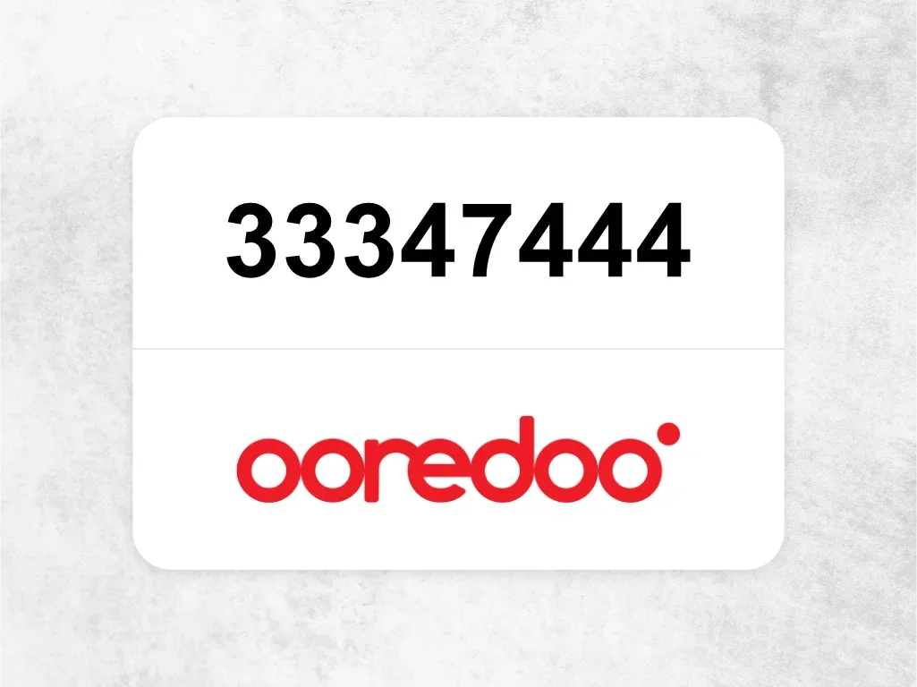 Ooredoo Mobile Phone  33347444