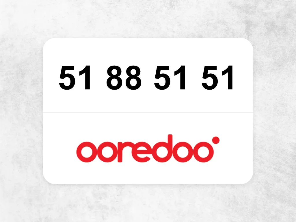 Ooredoo Mobile Phone  51 88 51 51