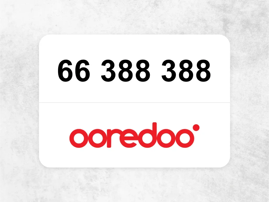 Ooredoo Mobile Phone 66 388 388