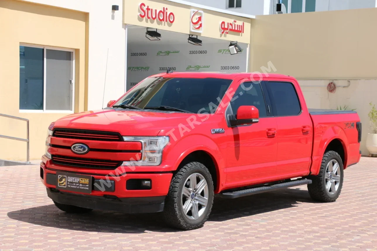 فورد أف 150 لاريت 2019 اوتوماتيك 110,000 كم 8 سلندر دفع رباعي بيكب أحمر
