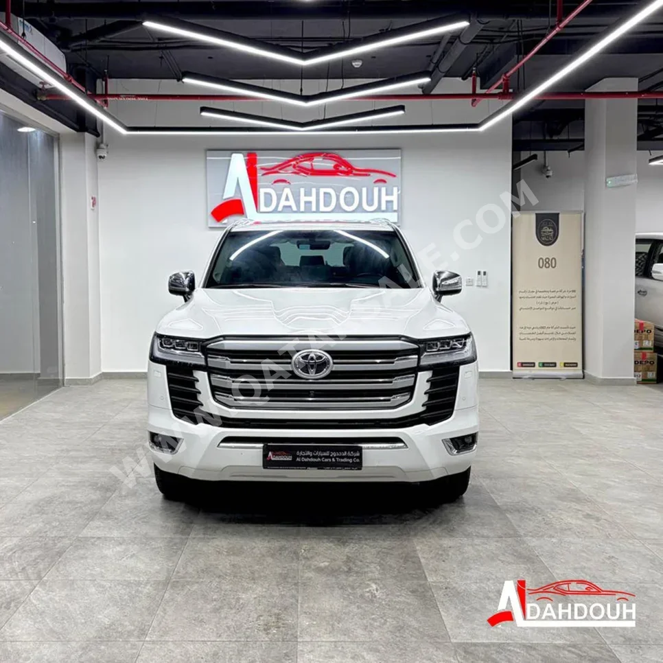 تويوتا  لاند كروزر  في اكس  2024  اوتوماتيك  56,000 كم  6 سلندر  دفع رباعي  اس يو في  أبيض  تحت الضمان